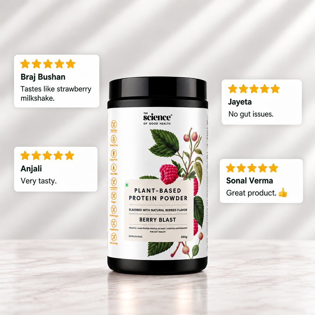 Vegan Berry Blast Protein Powder – Plant-Based, Clean Protein Shake 500gm