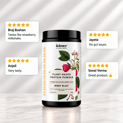 Vegan Berry Blast Protein Powder – Plant-Based, Clean Protein Shake 500gm
