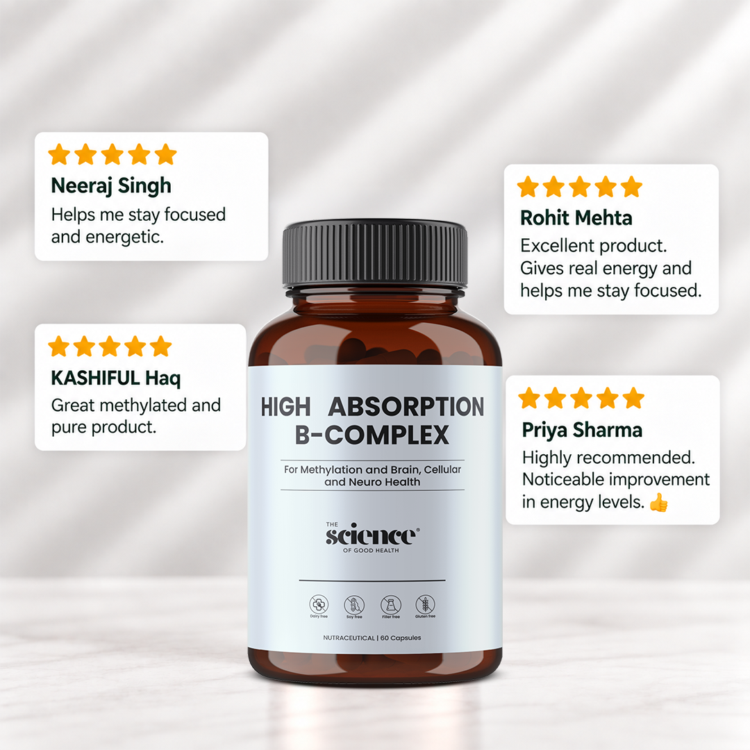 High Absorption B-Complex – Energy & Nervous System Support Optimal Metabolism – 60 Capsules