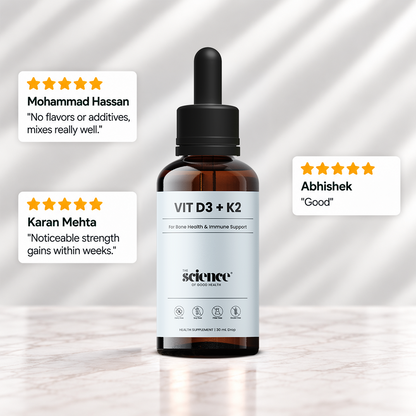 Vitamin D3 + K2 Drops – Bone Health & Immune Support Liquid Supplement - 30ml