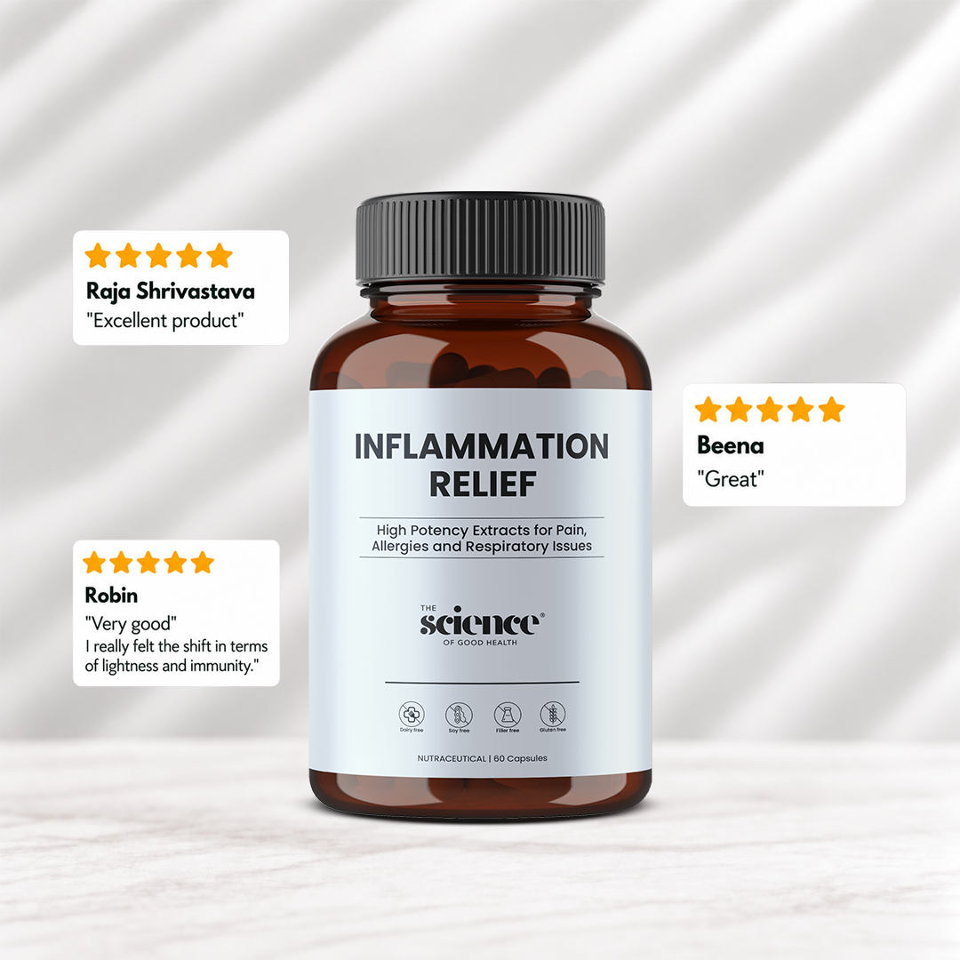 Inflammation Relief Supplement – Natural Pain, Allergy & Respiratory Support Optimal Metabolism – 60 Capsules