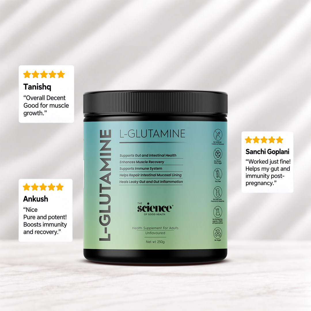 L-Glutamine Supplement - 5g Serving Size | Pure & Potent | Unflavored | The Science of Good Health