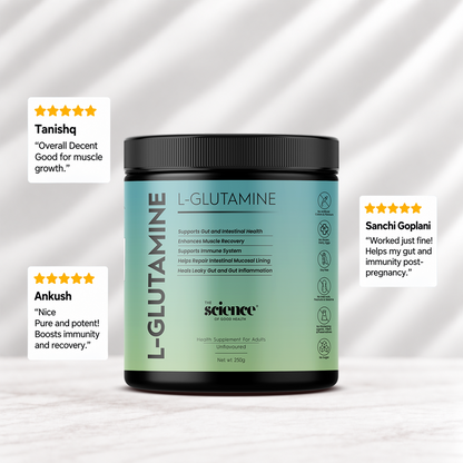 L-Glutamine Supplement - 5g Serving Size | Pure & Potent | Unflavored | The Science of Good Health