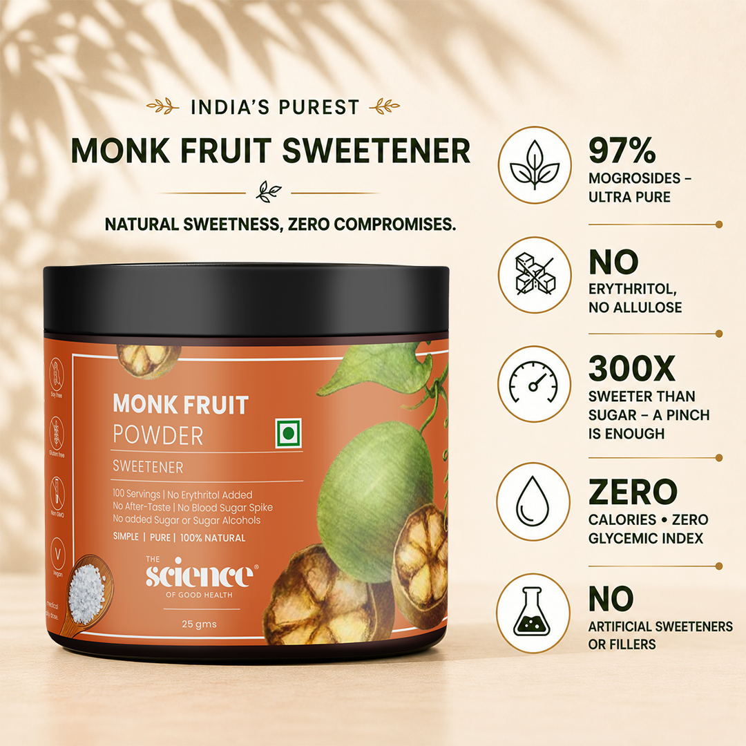 Monk Fruit Sweetener – 100% Pure and Natural Zero-Calorie Sugar Alternative