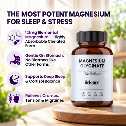 Magnesium Glycinate – High Absorption Magnesium for Stress & Sleep Support