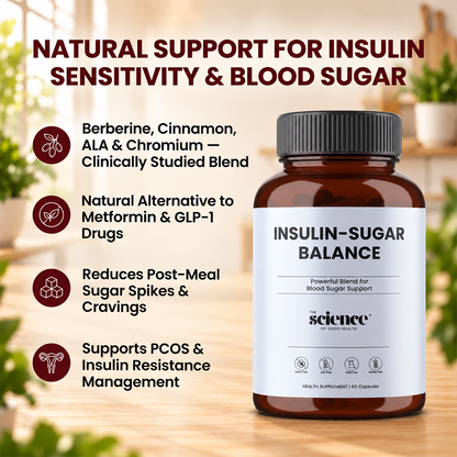 Insulin & Sugar Balance – Natural Blood Sugar Support Supplement Optimal Metabolism – 60 Capsules