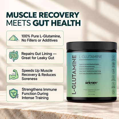 L-Glutamine Supplement - 5g Serving Size | Pure & Potent | Unflavored | The Science of Good Health