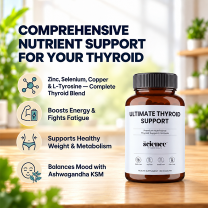Ultimate Thyroid Support – Energy & Metabolism Boosting Supplement Optimal Metabolism – 60 Capsules