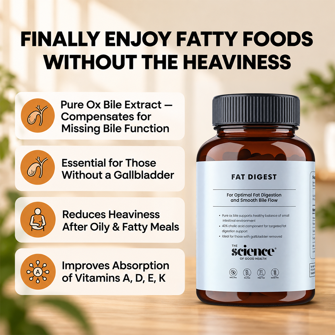 Fat Digest - Ox Bile Extract for Optimal Fat Digestion, 60 capsules